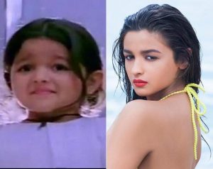 Alia Bhatt then and now