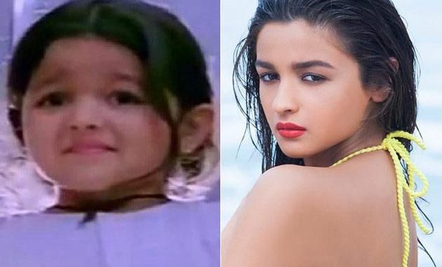 Alia Bhatt then and now