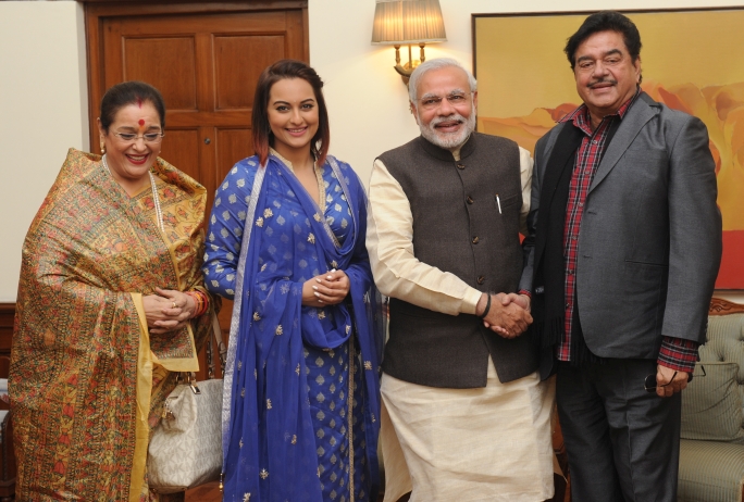 Sonakshi Sinha family with PM