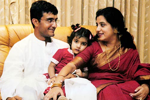 Sourav Ganguly wife and daughter